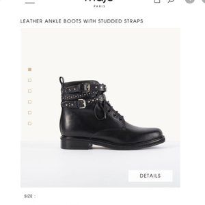MAJE Black Studded boots size 39
